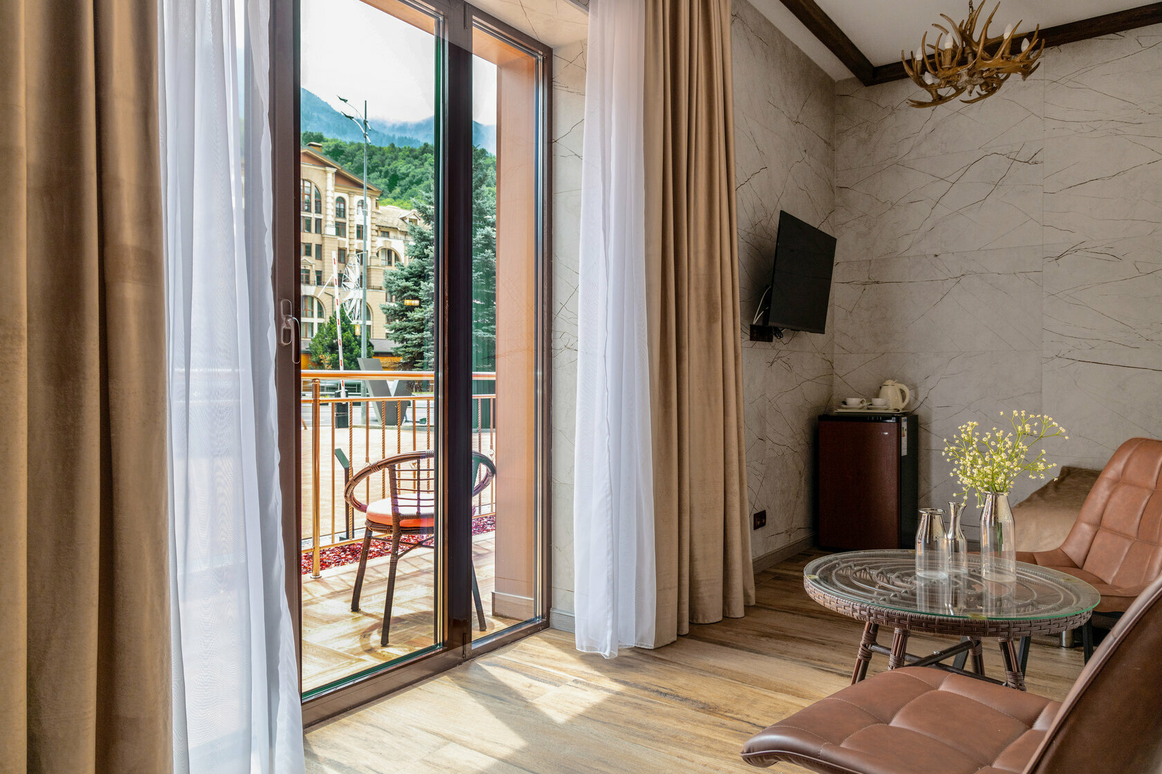 Двухместный номер с 1 кроватью и террасой