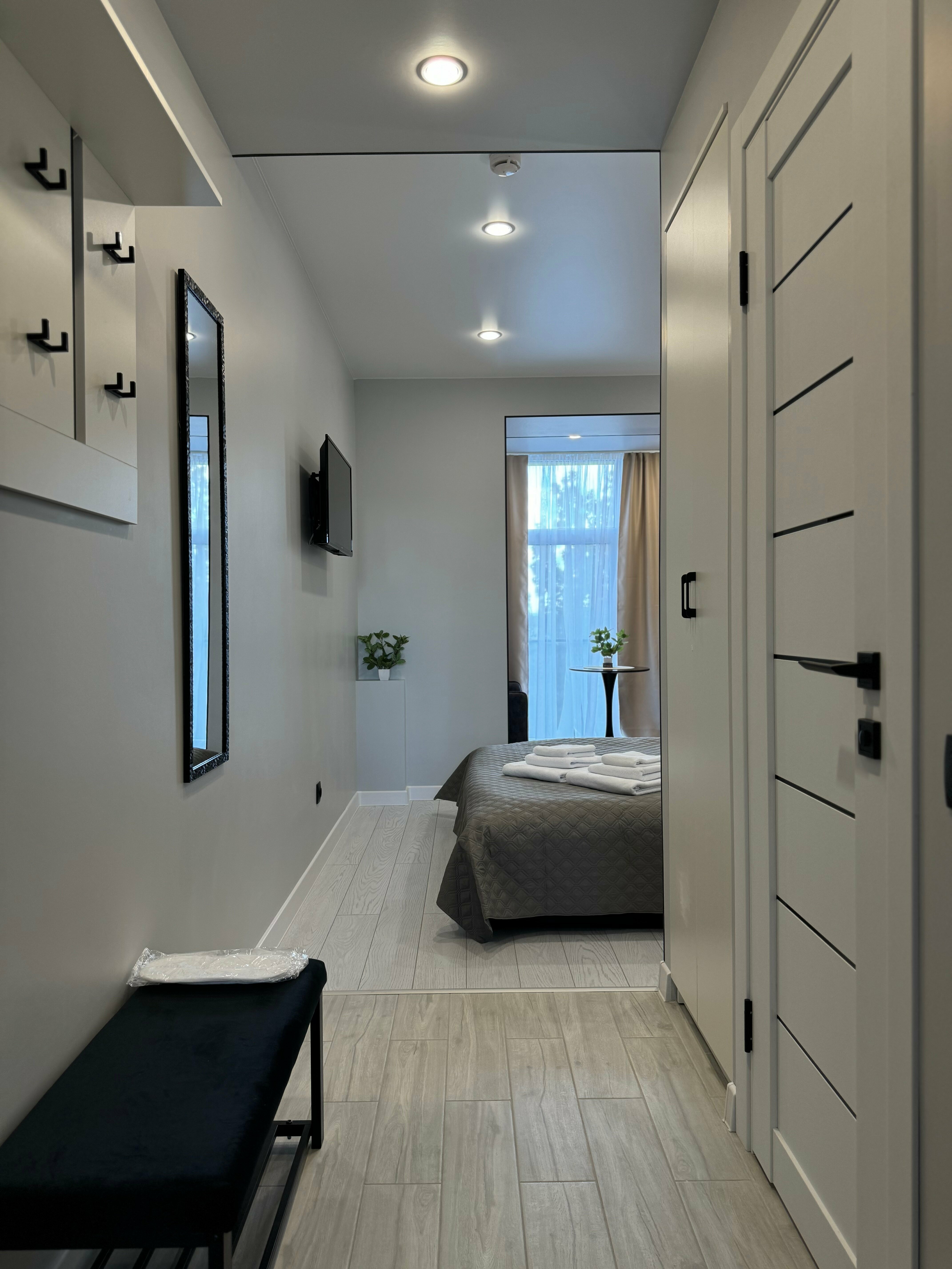 Апартамент "Беж" с мини-кухней и стирально-сушильной машиной