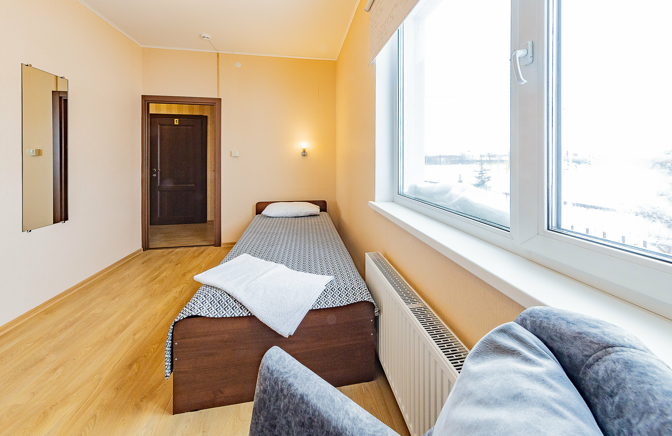 Одноместный номер с общей ванной комнатой