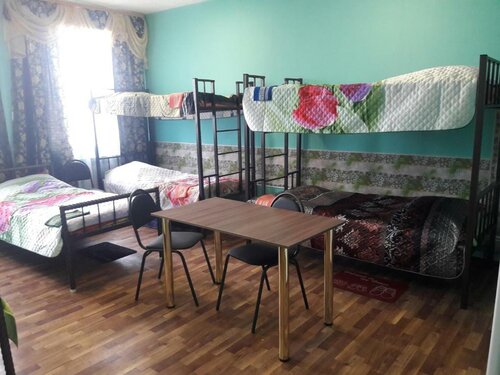 Кровать в 6-местном общем номере (общие удобства) в Лесная