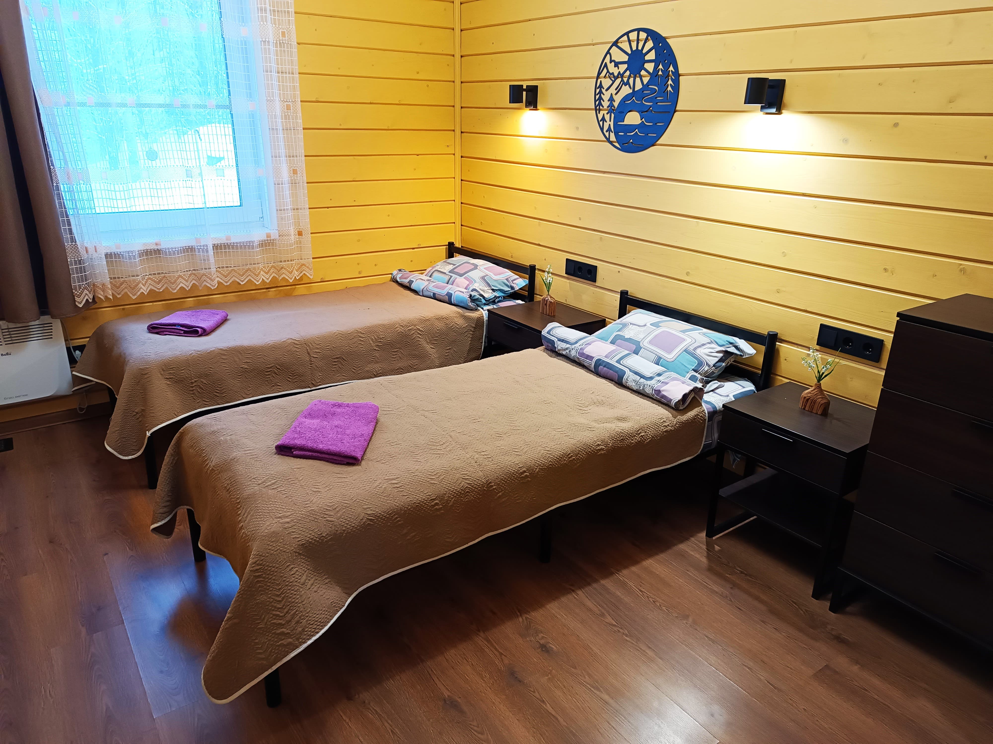 Коттедж с сауной с видом на озеро