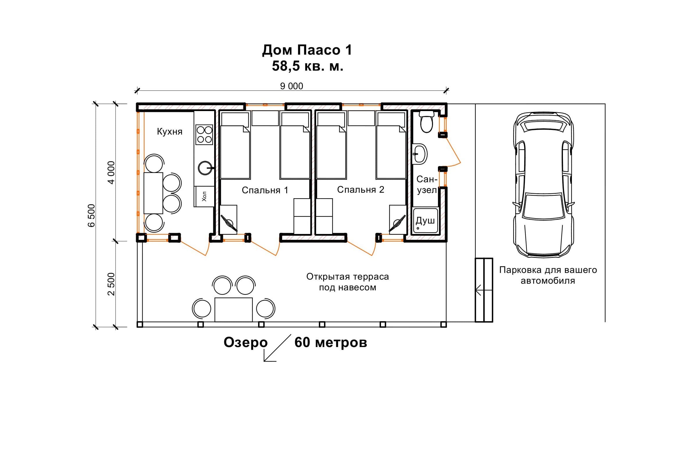 Коттедж с видом на озеро