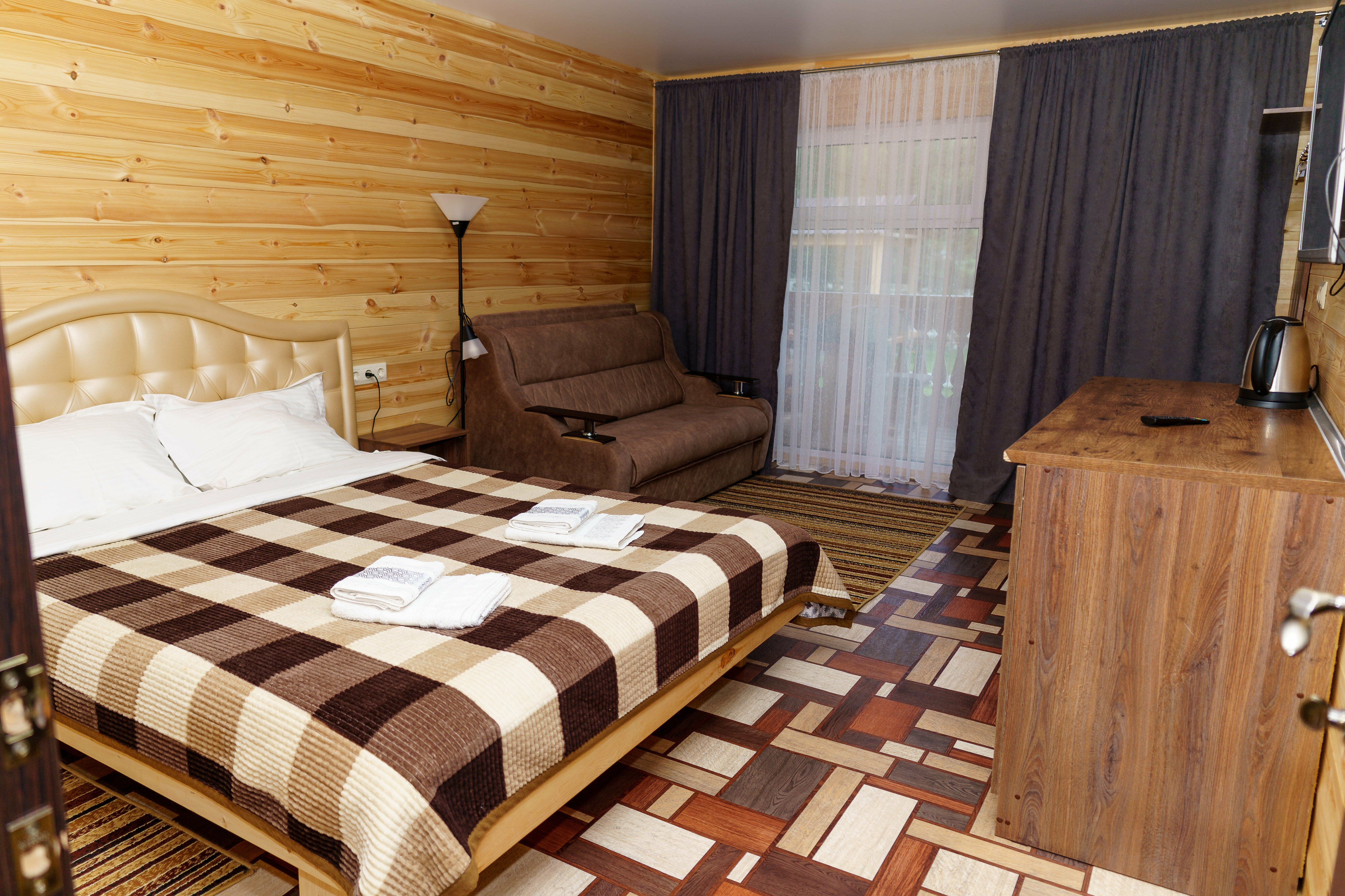 Двухместный номер с 1 кроватью и террасой