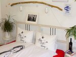 Двухместный номер с 1 или 2 кроватями, общая ванная комната в Gaia Hostel