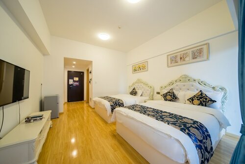 Двухместный номер с 2 односпальными кроватями, 2 двуспальные кровати «Квин-сайз» в Laiste ApartHotel Greenland