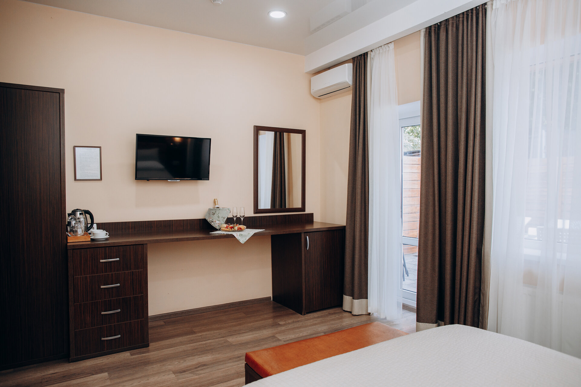 Двухместный номер с 1 кроватью и террасой