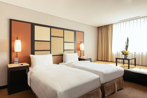 Двухместный номер «Делюкс» с 2 односпальными кроватями в Beitou SweetMe Hot Spring Resort