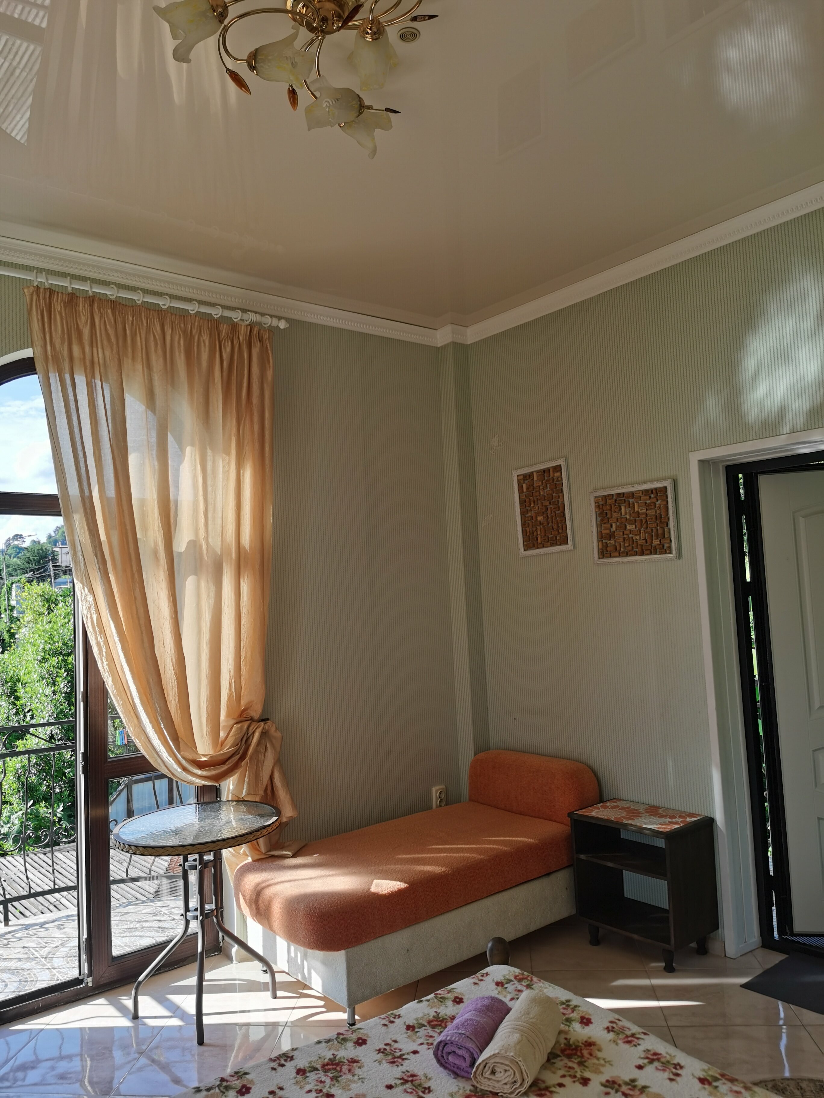 Двухместная комната с балконом с видом на море и собственной ванной комнатой