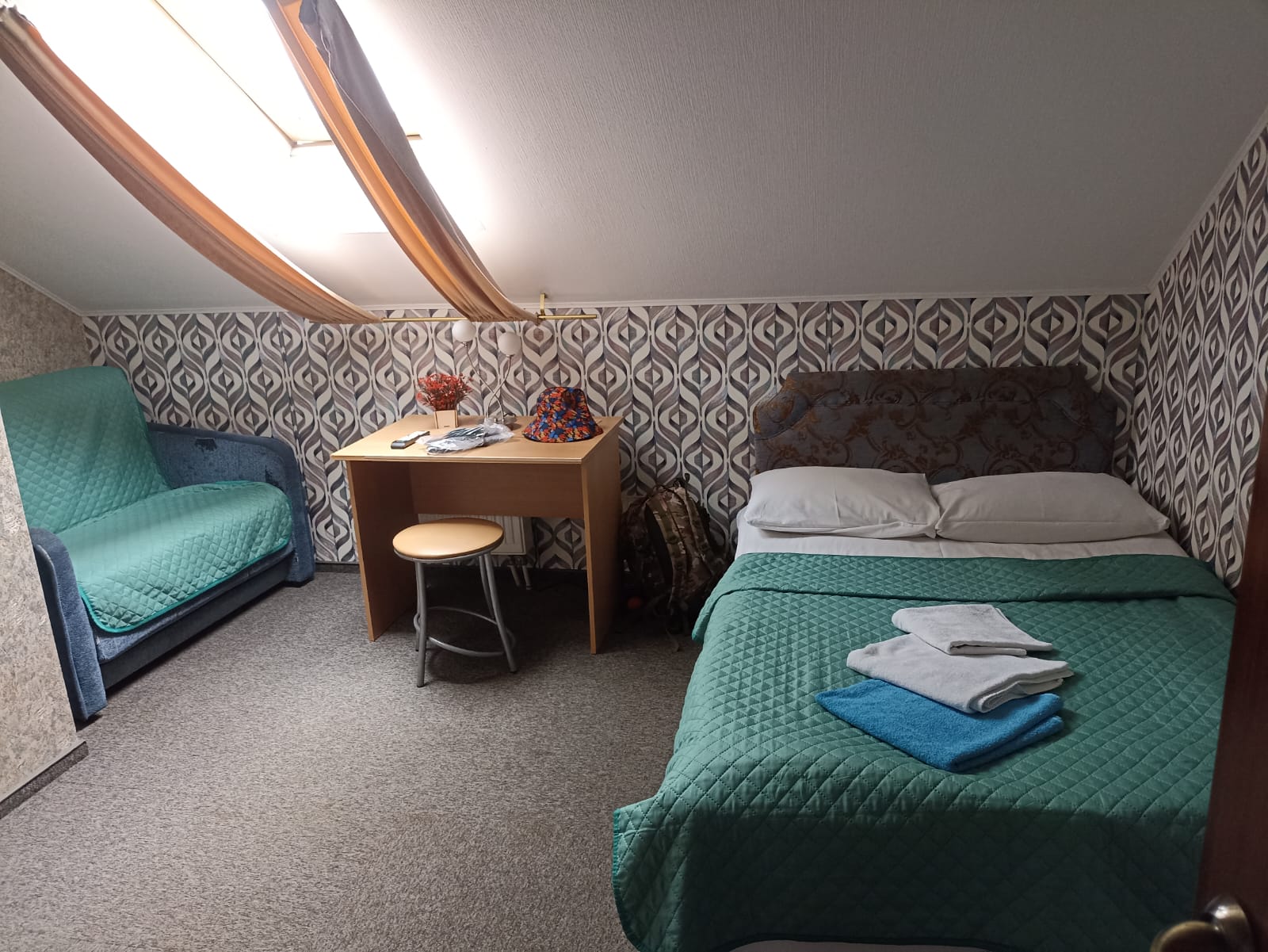 Двухместный номер с 1 кроватью и собственной ванной комнатой