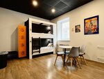 Кровать в общем 4-местном номере для мужчин и женщин в Pro loft