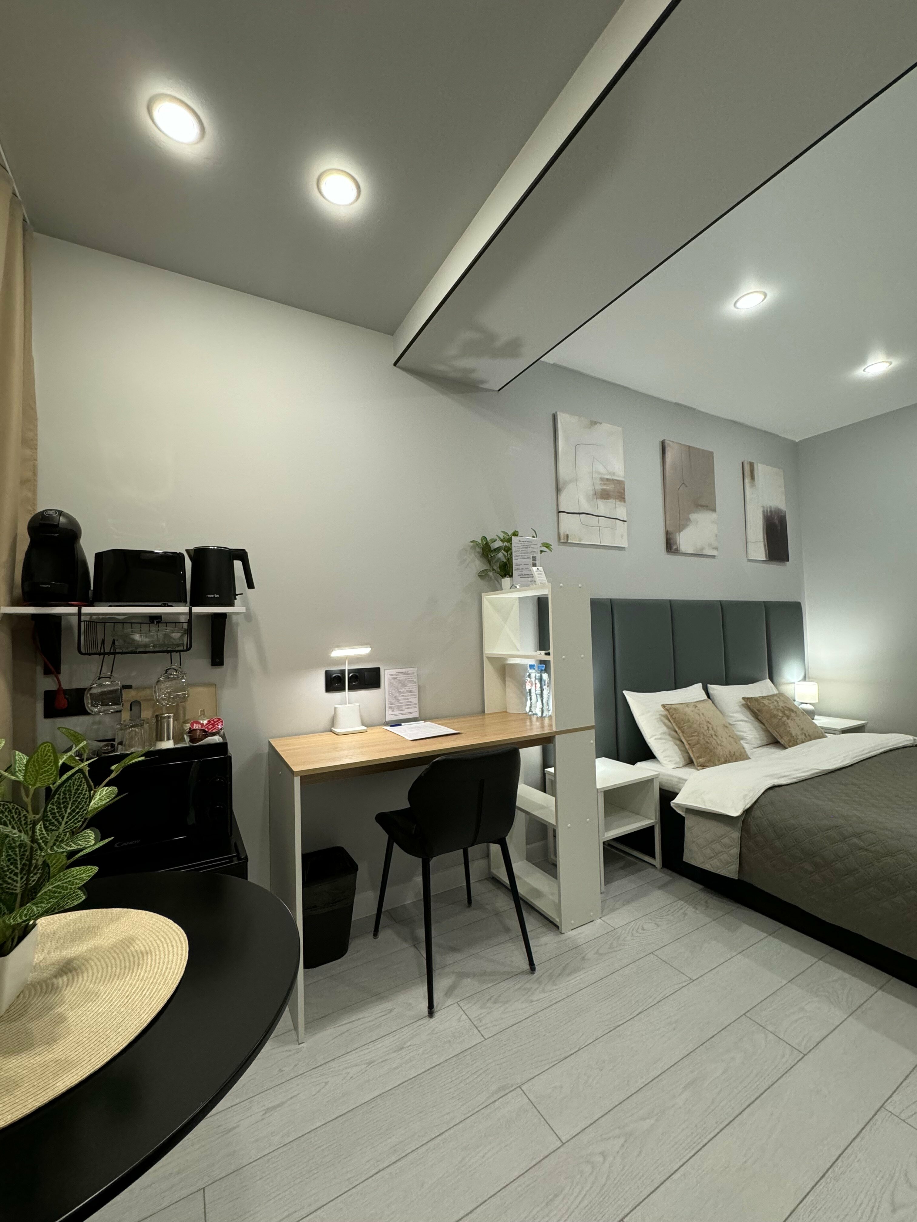 Апартамент "Беж" с мини-кухней и стирально-сушильной машиной