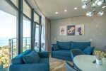 Апартаменты с отдельной спальней LS-SOFT BLUE небесных оттенков лета в Алуште в Апарт-отель Стиль Жизни