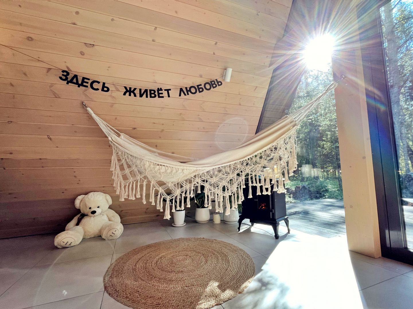 Эстетичный афрейм с панорамным видом на дикий лес