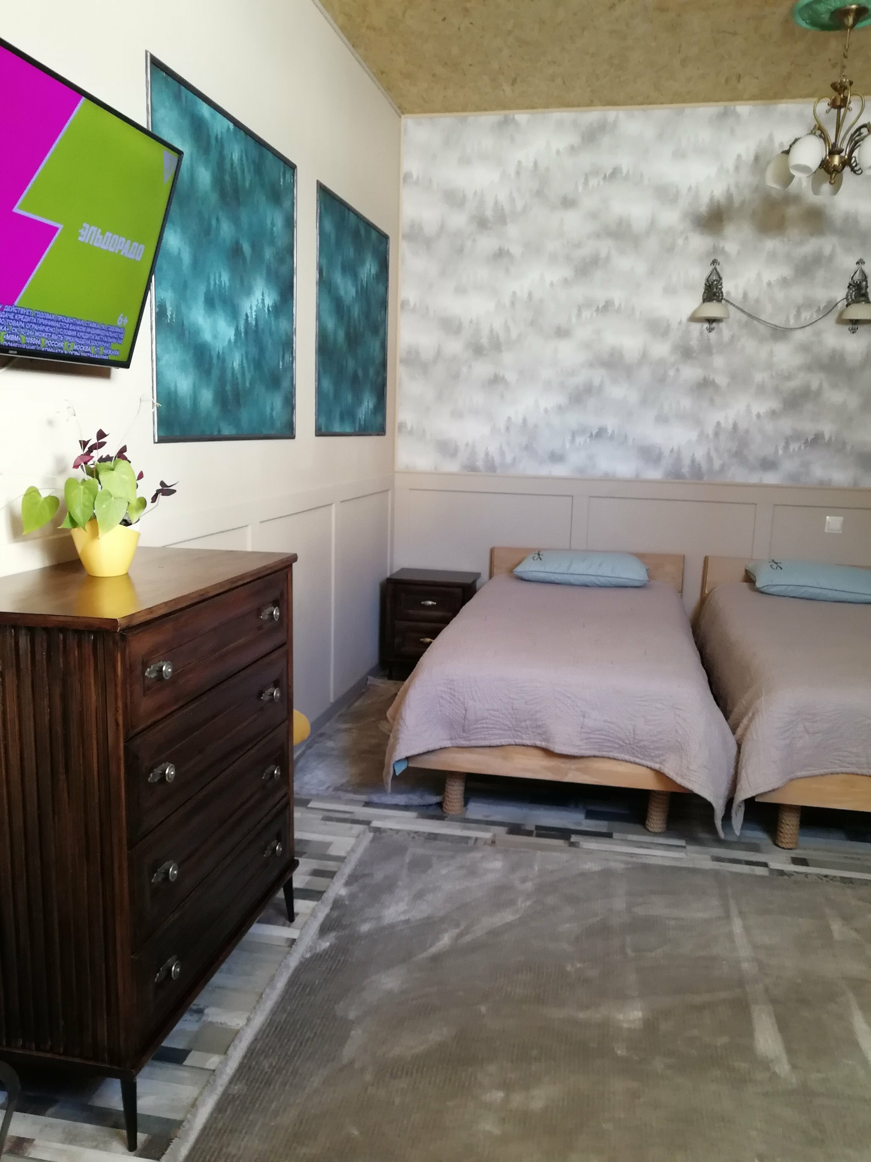 Трехместный номер «Комфорт» с душем