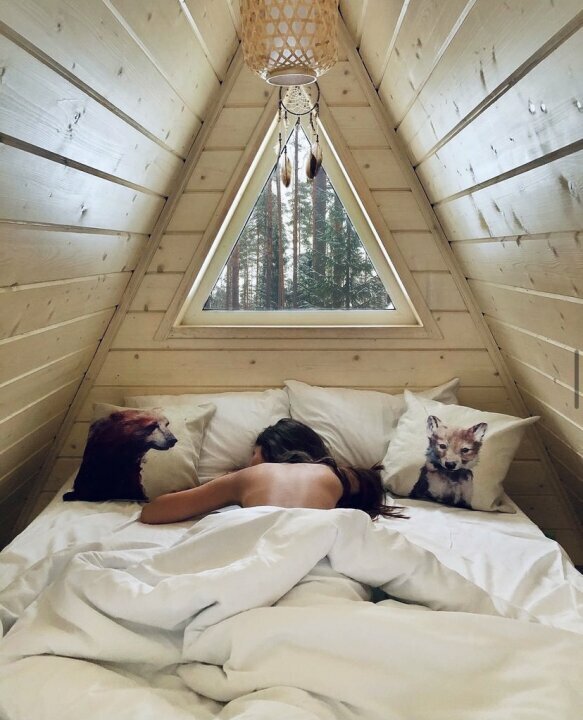 Фиолетовый домик без купели