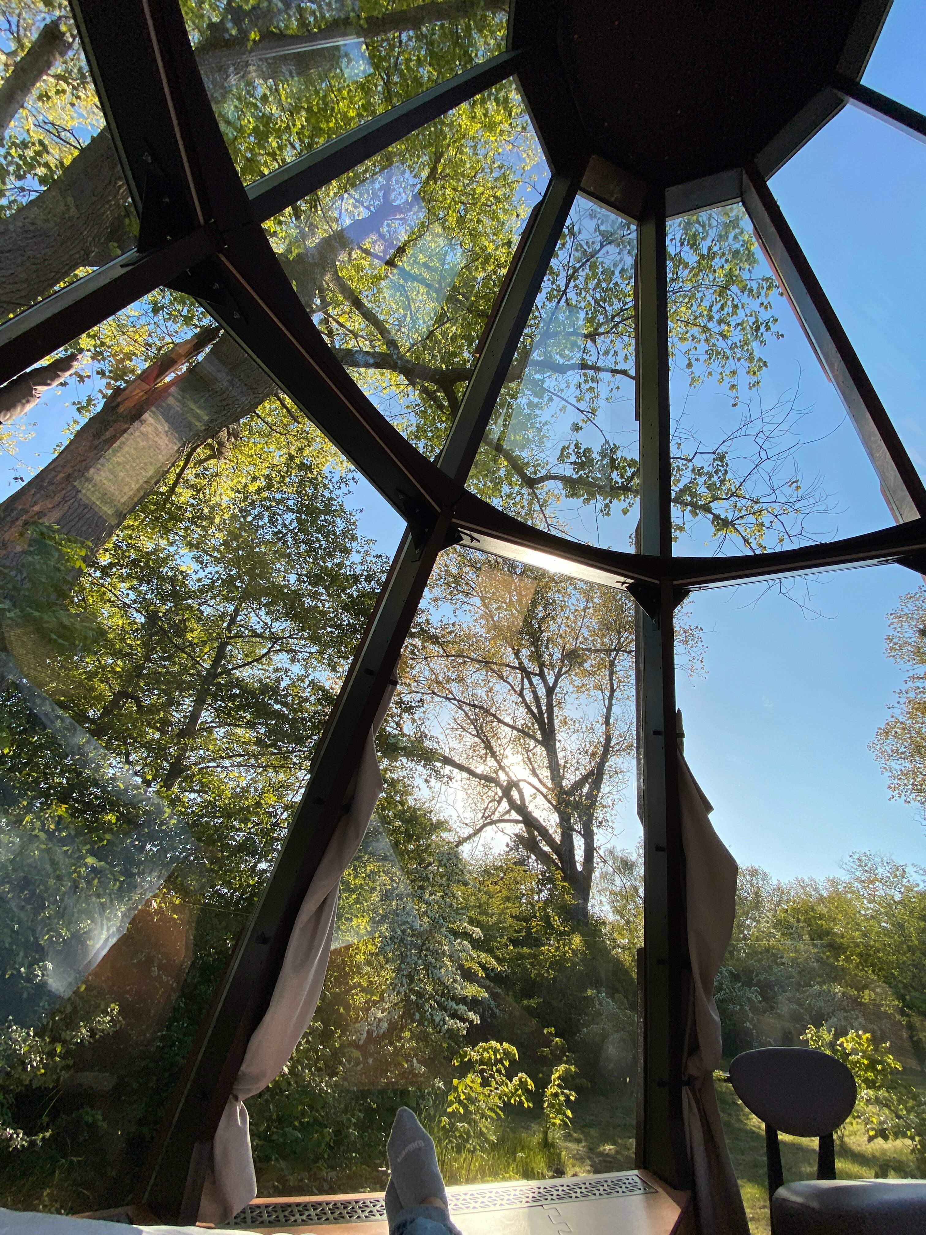 Нео Типи 360 | красивый панорамный вид на зеленую территорию и небо