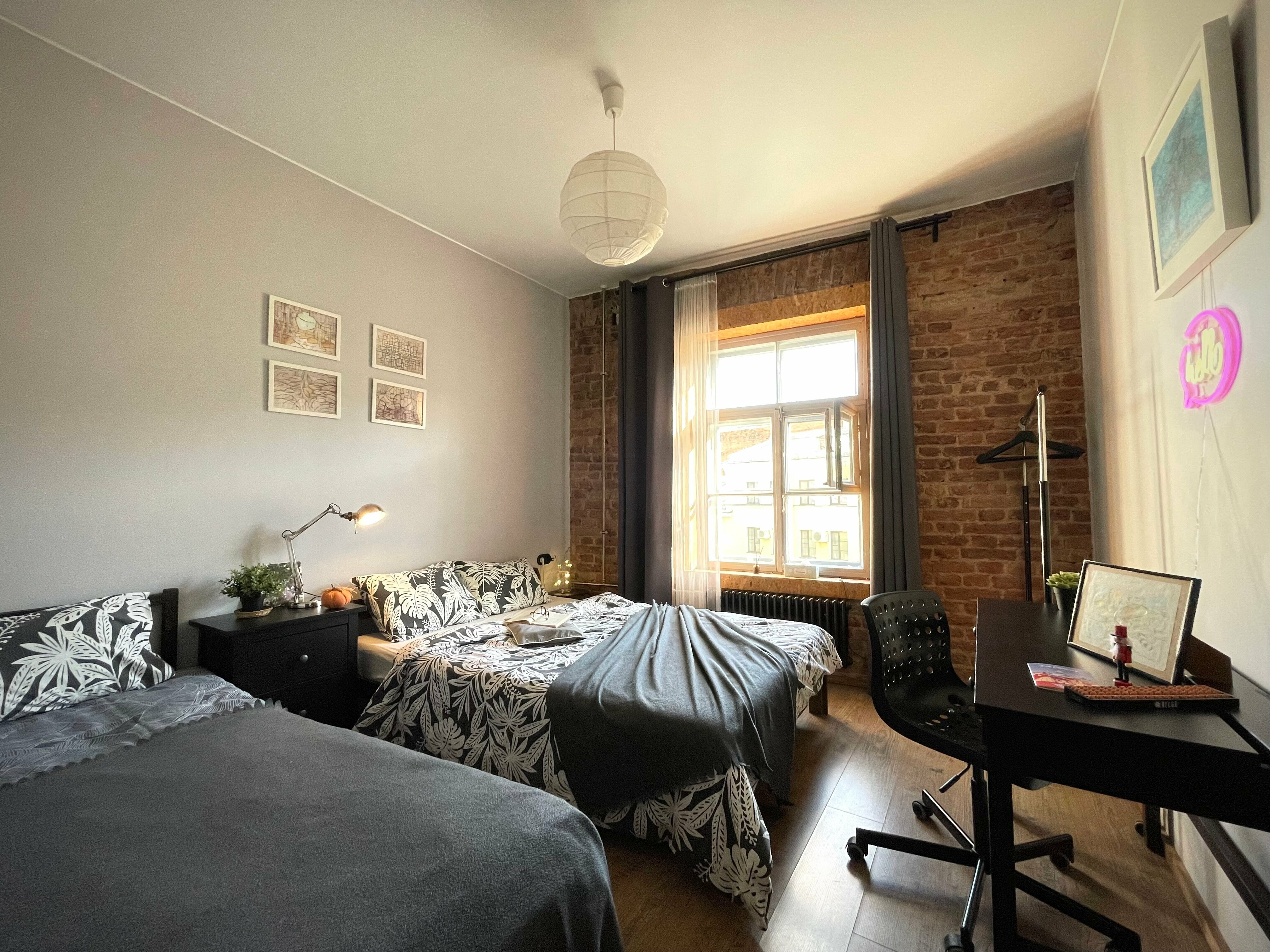 Двухкомнатная квартира с видом во двор