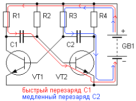 Электронные генераторы: мультивибратор. Назначение, принцип действия, применение (стр. 1 из 3) - фото 6