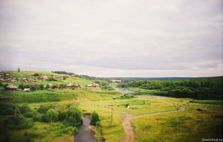 Река Сылва в селе Молебка