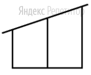 Наклонная балка поддерживается тремя столбами, стоящими вертикально
на равном расстоянии друг от друга. Длины двух меньших столбов — 60 см
и 90 см. 