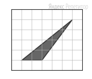 На клетчатой бумаге с размером клетки ... изображён треугольник.