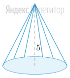 Театральный прожектор в форме конуса, осевое сечение которого – правильный треугольник, находится
на потолке сцены на высоте ... метров над ней и освещает участок сцены в форме круга.
