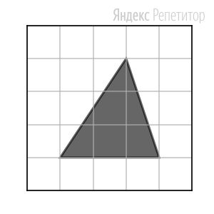 На клетчатой бумаге с размером клетки ... изображён треугольник.