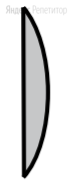Стеклянную линзу (показатель преломления стекла ...), показанную на рисунке, перенесли из воздуха (...) в воду (...).