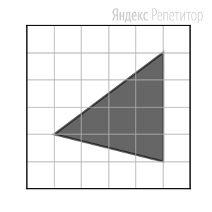 На клетчатой бумаге с размером клетки ... изображён треугольник.