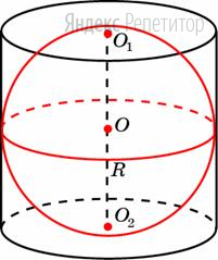 Шар, объём которого равен ..., вписан в цилиндр.