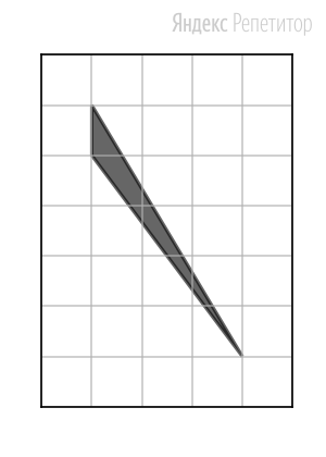 На клетчатой бумаге с размером клетки ... изображён треугольник.