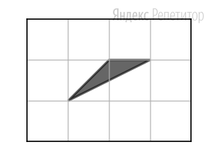 На клетчатой бумаге с размером клетки ... изображён треугольник.