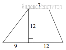 Найдите площадь трапеции, изображённой на
рисунке.