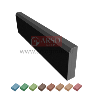 Садовый бордюр БР 1000x200x80: 1 шт Серый