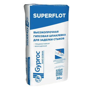 Шпаклевка для швов Гипрок Superflot гипсовая 20 кг