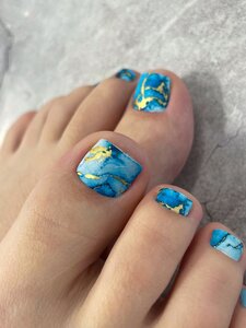 Педикюр + однотонное покрытие