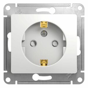 Розетка 1-м СП Glossa 16А IP20 с заземл. защ. шторки мех