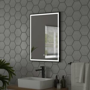 Зеркало Strong Black LED 600х800 с сенсором и подогревом