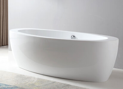 Ванна акриловая ABBER AB9206 1850х910х580 с каркасом, ов