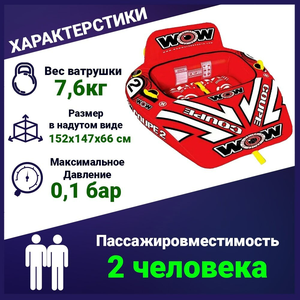  Водная ватрушка WOW 2P Coupe Cockpit