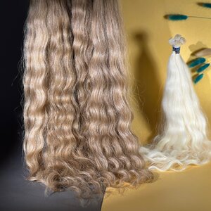 Волосы на капсуле для наращивания - Кудри Славянские LUX