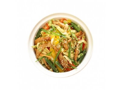 Wok с курицей и овощами