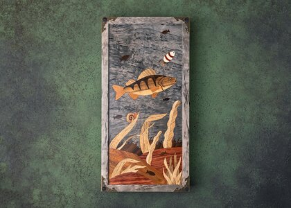 Нарды "Окунь" из мореной карельской березы.