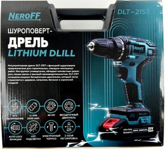 Дрель-шуруповерт бесщеточная Neroff DLT-21WST, 21 В