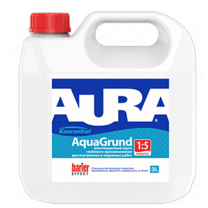 Грунт влагоизолятор концентрат 1:5 AURA Aqua Grund 10л