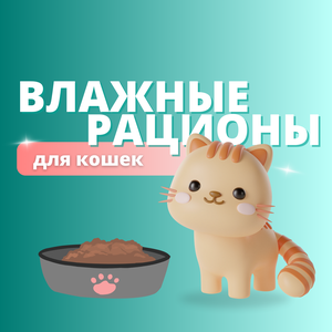 Влажные рационы для кошек