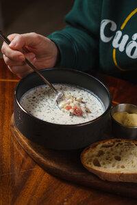 Окрошка с куриной грудкой