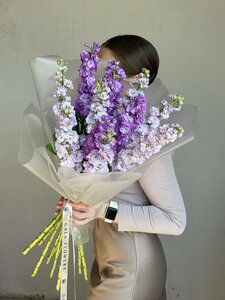 Монобукет из 11 лавандовой и фиолетовой маттиолы