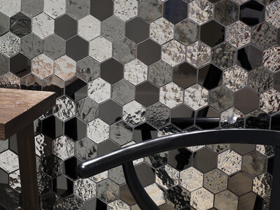 Стеклянная мозаика Luxe Mirror Hexagon