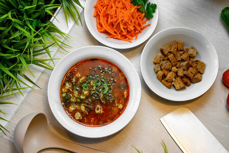 Борщ с индейкой и сметаной (300 гр.)